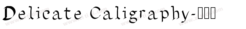 Delicate Caligraphy字体转换